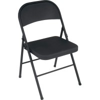 Cosco Black, Steel Folding Chair, 4 Pack