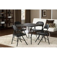 Cosco Black, Steel Folding Chair, 4 Pack