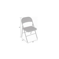 Cosco Black, Steel Folding Chair, 4 Pack