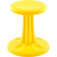 Kore Kids Wobble Chair - Flexible Seating Stool For Classroom & Elementary School, Add/Adhd - Made In The Usa - Age 6-7, Grade 1-2, Yellow (14In)