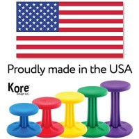 Kore Kids Pre-Teen Wobble Chair - Flexible Seating Stool For Classroom, Home & School, Add/Adhd - Made In The Usa - Age 10-11, Grade 5-6, Dark Blue (18.7In)