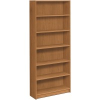 HON 1870 Series Bookcase 6 Shelves 36W Harvest Finish 84 Height x 36 Width x 115 Depth Floor Durable Sturdy Squar