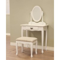 Frenchi Home Furnishing Vanity Set With Stool And Mirror