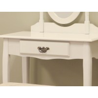 Frenchi Home Furnishing Vanity Set With Stool And Mirror