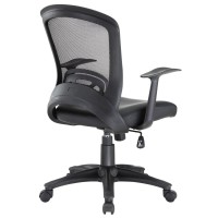 Modway Pulse Ergonomic Faux Leather Adjustable Swivel Office Chair In Black