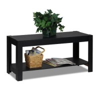 Furinno Parsons Entertainment Center Television Stand/Coffee Table, Black