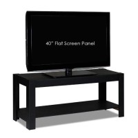 Furinno Parsons Entertainment Center Television Stand/Coffee Table, Black