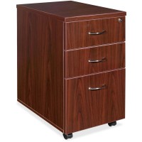 Lorell Essentials Pedestal 3Drawer 158 x 22 x 1 x 286 3 x Box File Drawers Finish Laminate Mahogany