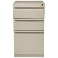Hirsh Commercial Grade 20 Inch Deep Full Extension 3 Drawer File Cabinet In Light Gray