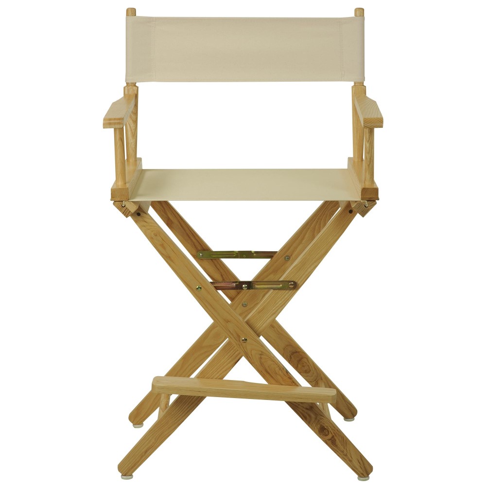 Extrawide Premium 24 Directors Chair Natural Frame Wnatural Color Cover