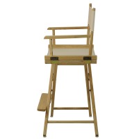 Extrawide Premium 24 Directors Chair Natural Frame Wnatural Color Cover