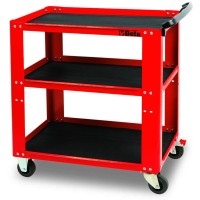 Beta C51 Easy Trolley 3-Shelf Shop Cart, Red