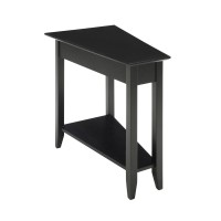 Convenience Concepts American Heritage Wedge End Table With Shelf 24L X 16W X 24H Black
