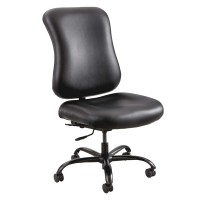 Safco Products 3592Bl Optimus Big And Tall Swivel Desk Task Office Chair, Black Vinyl Seat, Wheels, 25