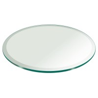 56 Inch Round Glass Table Top 38 Thick Tempered Beveled Edge By Fab Glass And Mirror