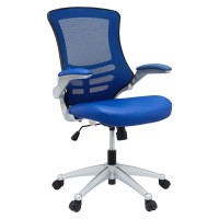 Modway Attainment Mesh Back And Vinyl Seatmodern Office Chair In Blue