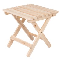Shine Company 4109N Adirondack Square Outdoor Folding Side Table - Natural