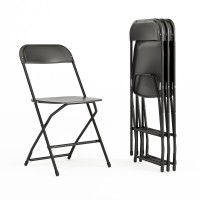 Flash Furniture Hercules Series Plastic Folding Chairs For Parties And Weddings Stackable Commercial Event Seats With 650Lb S