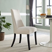 Modway Reverie Modern Upholstered Fabric Parsons Kitchen And Dining Room Chair In Beige