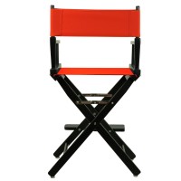 Casual Home 24 Directors Chair Black Framewith Red Canvas Counter Height