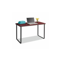 Safco Products 1943Cybl Simple Design Table Desk With Sled Base, Cherry/Black