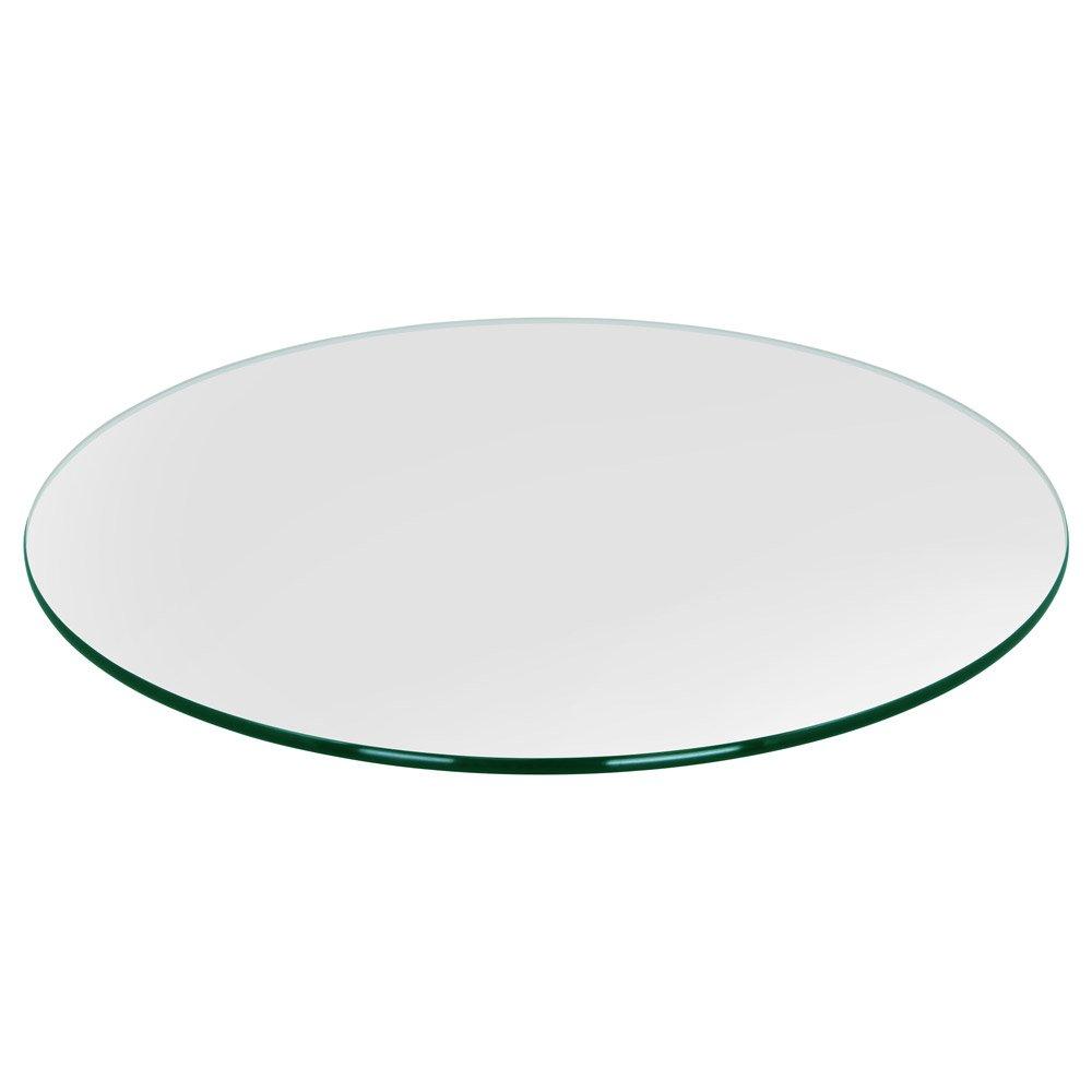 32 Inch Round Glass Table Top Tempered 38 Inch Thick Pencil Polished