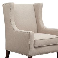 Barton Lindy Linen Upholstered Wingback Armchair