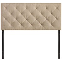 Modway Theodore Upholstered Faux Leather Tufted Queen Headboard In Black