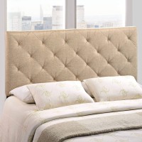 Modway Theodore Upholstered Faux Leather Tufted Queen Headboard In Black