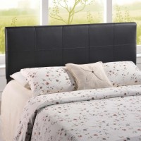 Modway Oliver Faux Leather Upholstered Queen Headboard In Black