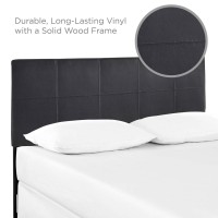 Modway Oliver Faux Leather Upholstered Queen Headboard In Black