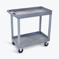 Luxor Ec11Hd-G Cart, High Capacity, 2 Tub Shelves, Gray