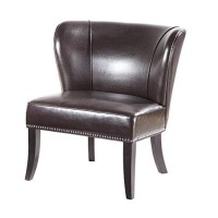 Madison Park Hilton Accent Chairs - Hardwood Plywood Wing Back Deep Seat-Bedroom Lounge Modern Classic Style Living Room Sofa Furniture See Below Below Brown
