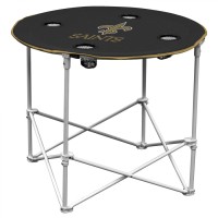 Nfl Logo Brands New Orleans Saints Collapsible Round Table With 4 Cup Holders And Carry Bag, Team Color