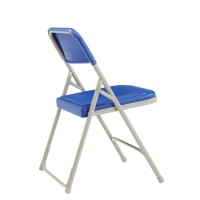 Nps 800 Series Premium Lightweight Plastic Folding Chair, Blue (Pack Of 4)