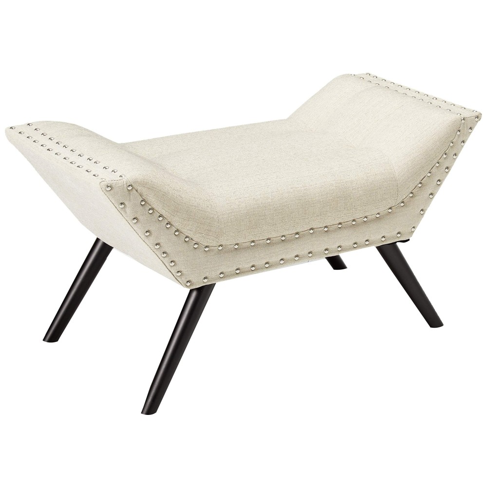 Christopher Knight Home Rosalynn Tufted Fabric Ottoman / Bench, Almond