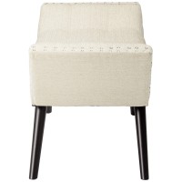 Christopher Knight Home Rosalynn Tufted Fabric Ottoman / Bench, Almond