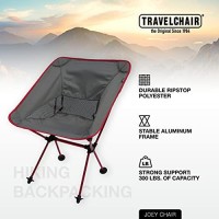 Travelchair Joey Chair, Portable Camping Chair, Super Compact Storage, Red