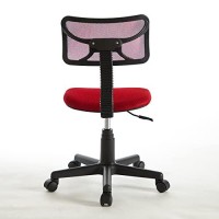 Urban Shop Swivel Mesh Desk Chair, Red 21D X 21W X 33H In