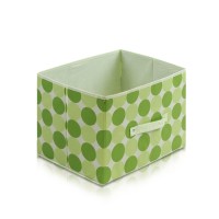 Furinno Laci 11144GR NonWoven Fabric Soft Storage Organizer Dot Design Green