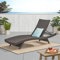 Christopher Knight Home Salem Outdoor Wicker Adjustable Chaise Lounge, Multibrown