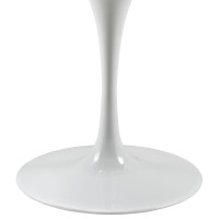 Lippa 47 Round Wood Top Dining Table White