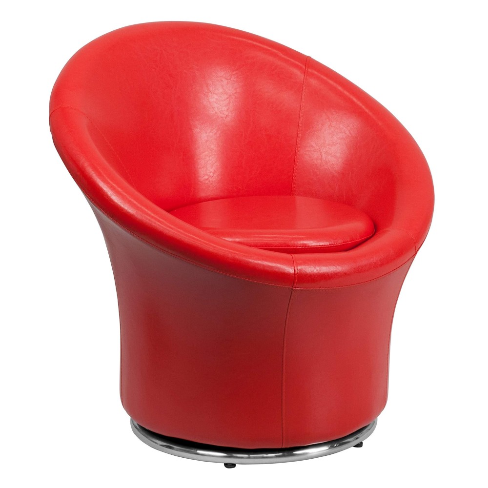 Flash Furniture Red Leather Swivel Reception Chair