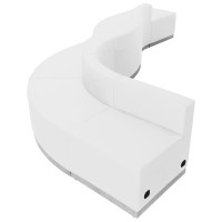 Flash Furniture Hercules Alon Series White Leathersoft Reception Configuration, 6 Pieces
