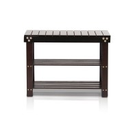 Furinno Pine Solid Wood Shoe Rack Espresso