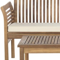 Safavieh Outdoor Collection Carson Natural/ Beige Cushions 4-Piece Conversation Patio Set