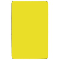 Mobile 24''W X 48''L Rectangular Yellow Hp Laminate Activity Table - Standard Height Adjustable Legs