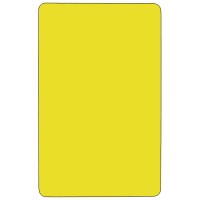 Flash Furniture Wren Mobile 30''W X 60''L Rectangular Yellow Hp Laminate Activity Table - Standard Height Adjustable Legs