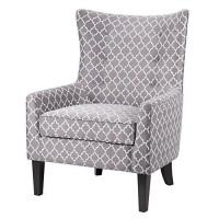 Madison Park Carissa Shelter Wing Chair Grey See Below
