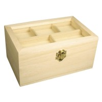 Rayher Hobby 62578000 Height Scrignetto With Decorative Lid, Fsc Mix Credit, 20 X 13 X 9.5 Cm, 5 Compartments In The Lid